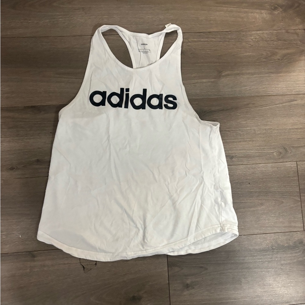 Adidas Women's White Racerback Tank Top